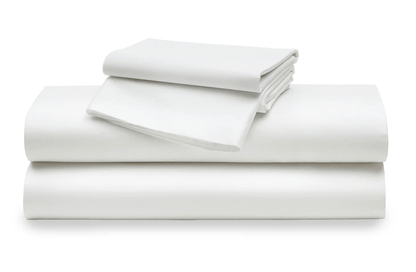 LUXE WHITE SATEEN SHEET SET Product image highlighting color, material, and overall design.Shannan Bower Home