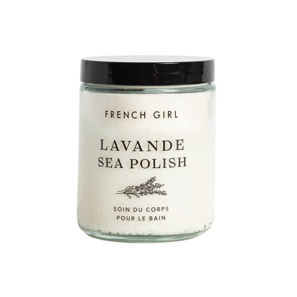 Jar of French Girl Lavande Sea Polish on a white background