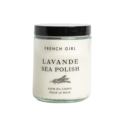 Jar of French Girl Lavande Sea Polish on a white background