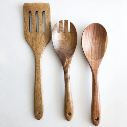 NATURAL ACACIA WOOD KITCHEN UTENSIL SET product image