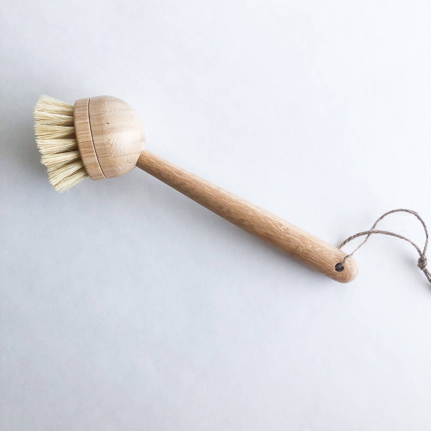 NATURAL BAMBOO + PALM DISH BRUSH -long dish brush, product image. Shannan Bower Home