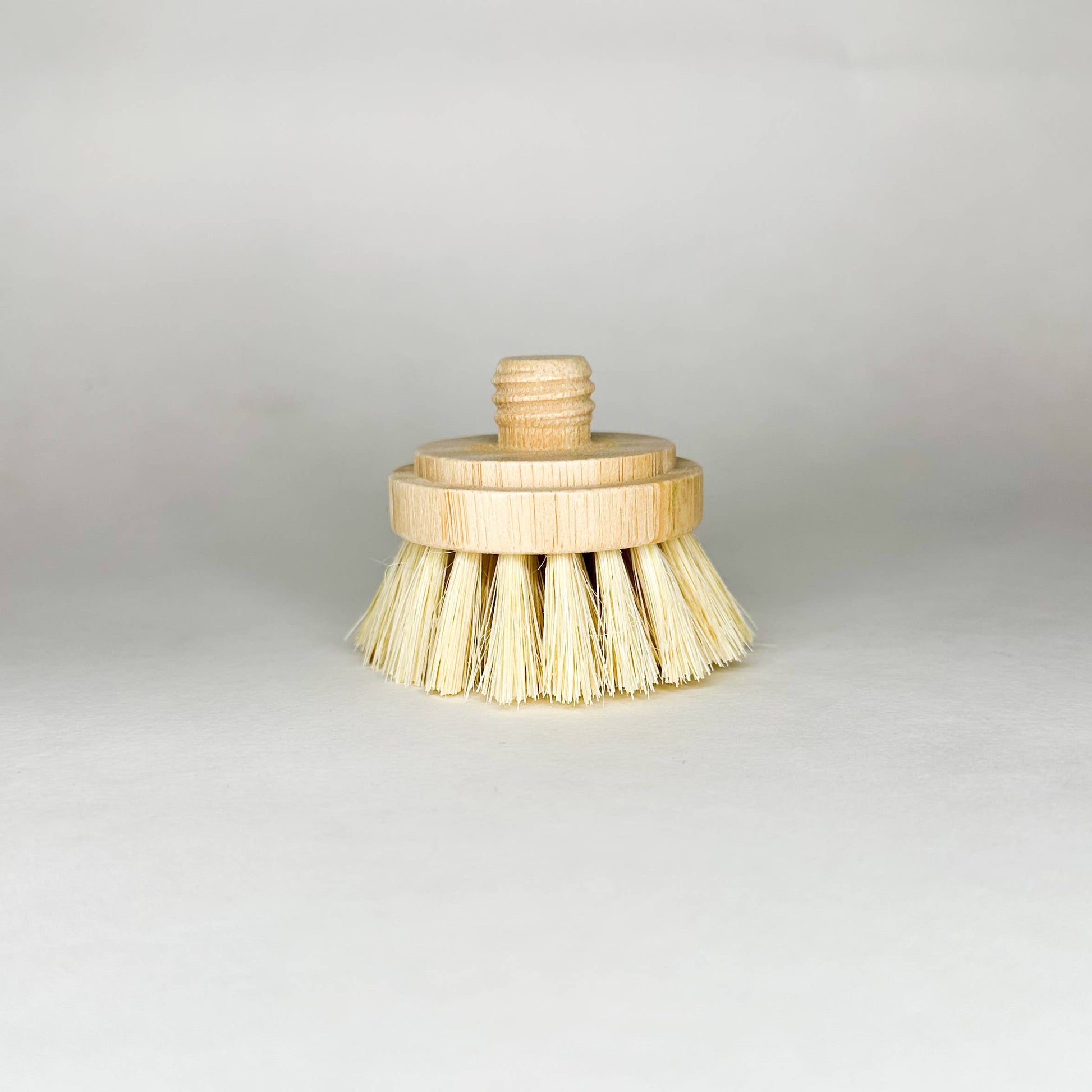 NATURAL BAMBOO + PALM DISH BRUSH -long dish brush, product image replaceable head. Shannan Bower Home