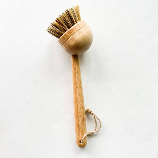 NATURAL BAMBOO + SISAL DISH BRUSH - long dish brush, product image Shannan Bower Home