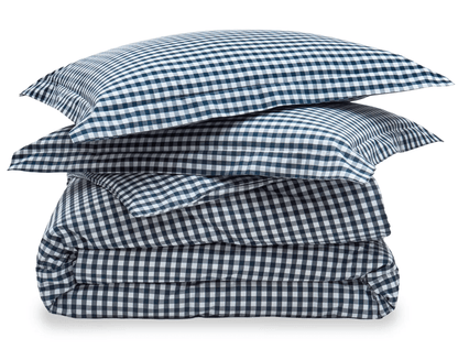 LUXE GINGHAM PERCALE DUVET SET - Product image highlighting color, material, and overall design.Shannan Bower Home