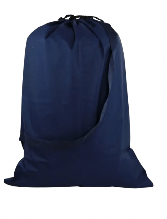 Monogrammed navy laundry tote — The Luke monogrammed dorm bath bundle Shannan Bower Home