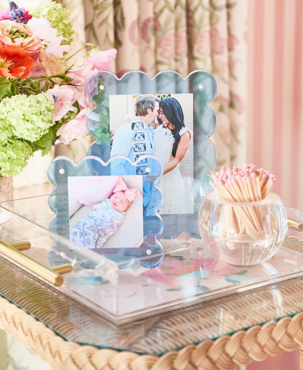 NEON BLUE MINI ACRYLIC PICTURE FRAME