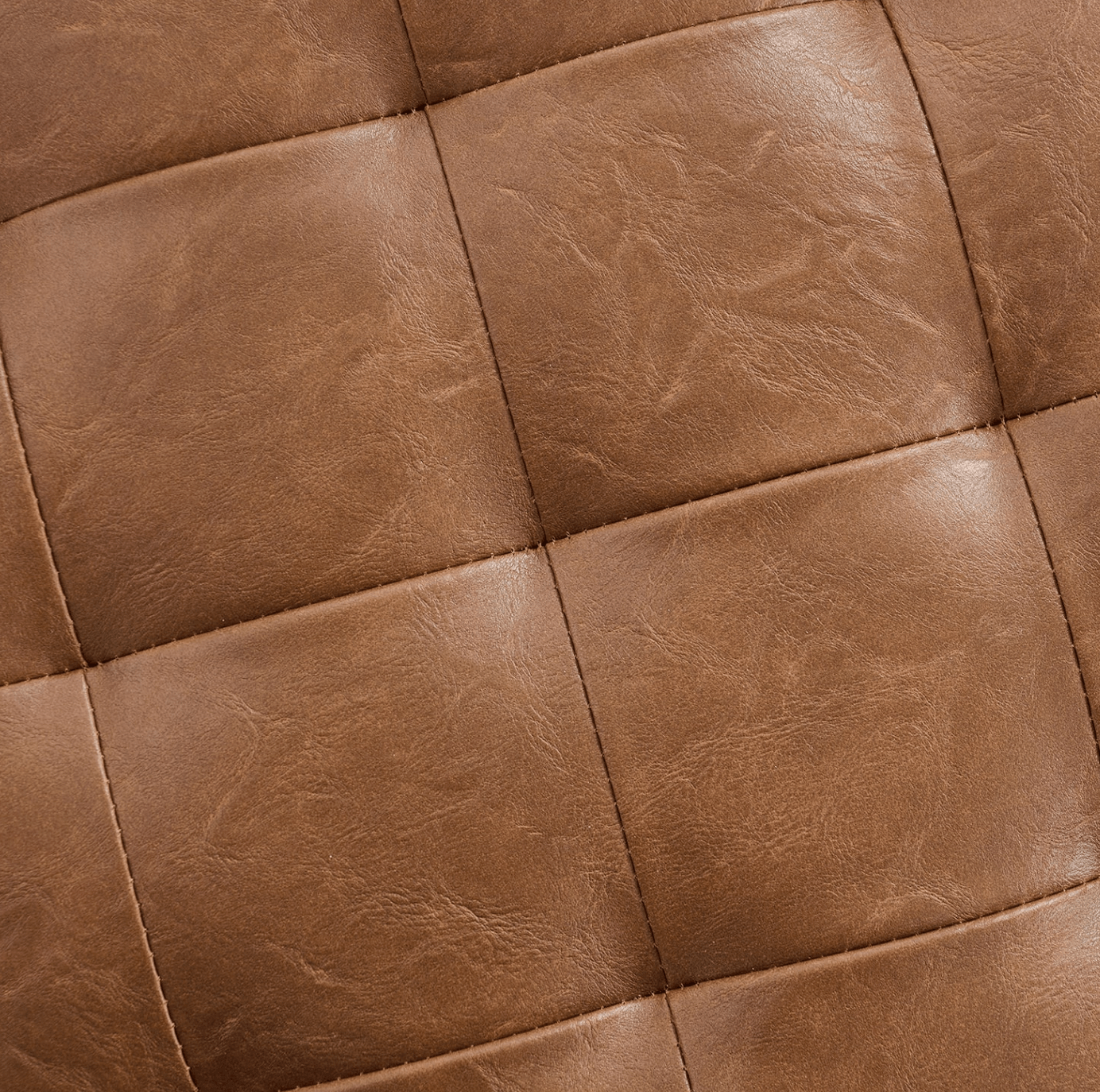 Faux leather storage ottoman open showing hidden storage — Shannan Bower Home
