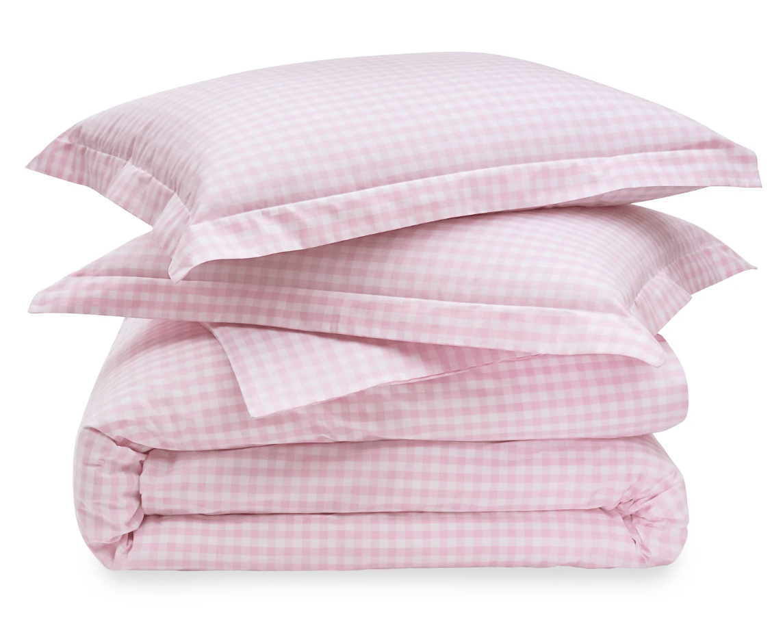 LUXE GINGHAM PERCALE DUVET SET - Product image highlighting color, material, and overall design.Shannan Bower Home