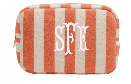 Stripe Toiletry Bag - Punch