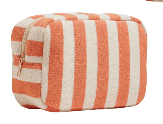 Stripe Toiletry Bag - Punch