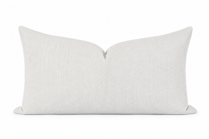 White textured pillow on a white background