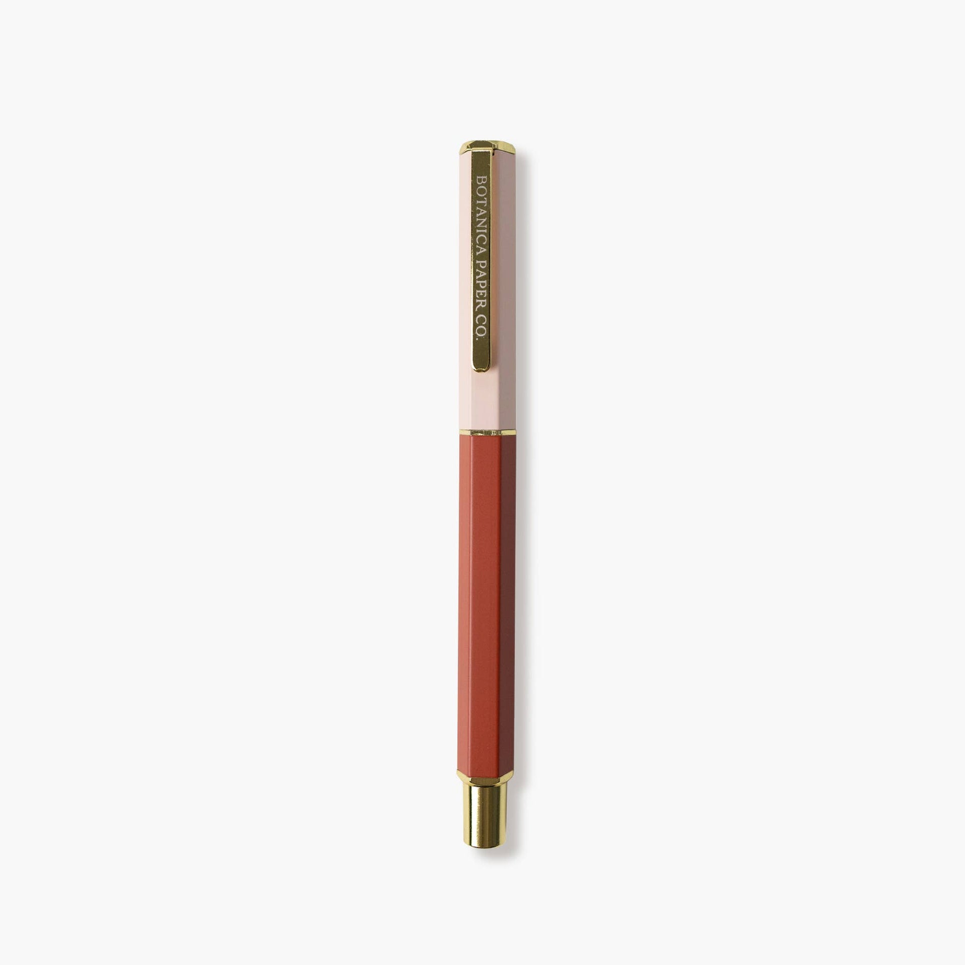 ROSE TERRACOTTA | ROLLERBALL PEN -   Product image highlighting color, material, and overall design