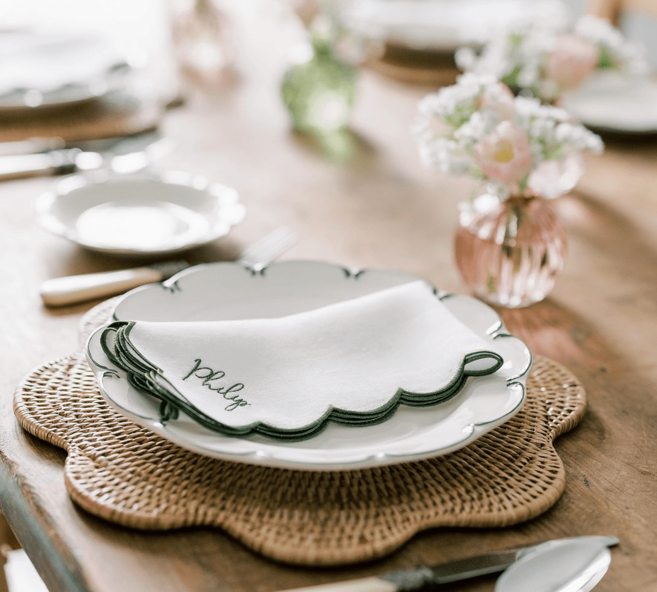 SCALLOP RATTAN PLACEMAT - Shannan Bower Home