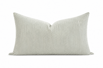 Striped pillow on a white background