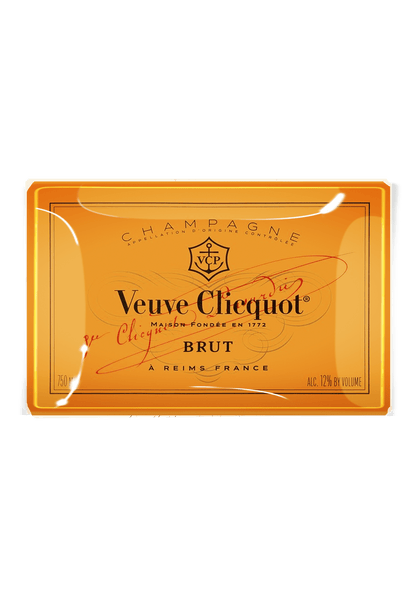 VEUVE CLICQUOT BRUT DECOUPAGE GLASS TRAY product image highlighting color, material, and overall design