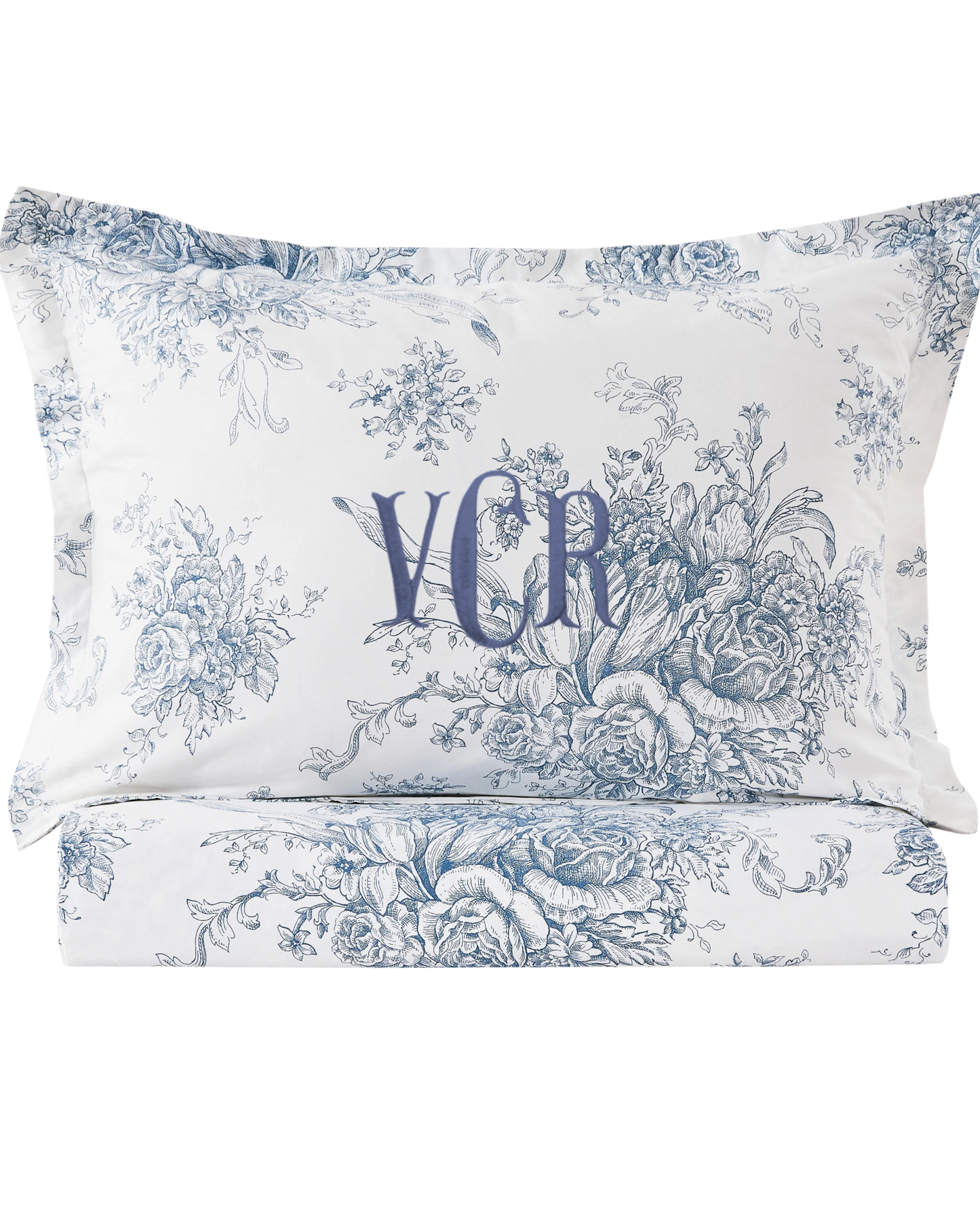 Victoria Blue Toile Bedding Bundle
