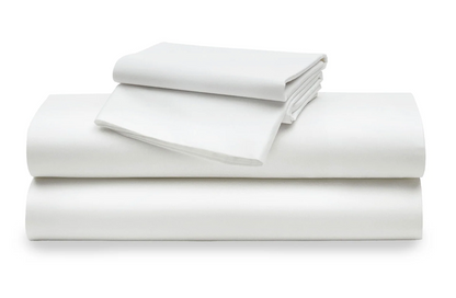 LUXE WHITE SATEEN SHEET SET