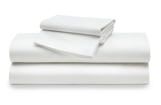 LUXE WHITE SATEEN SHEET SET