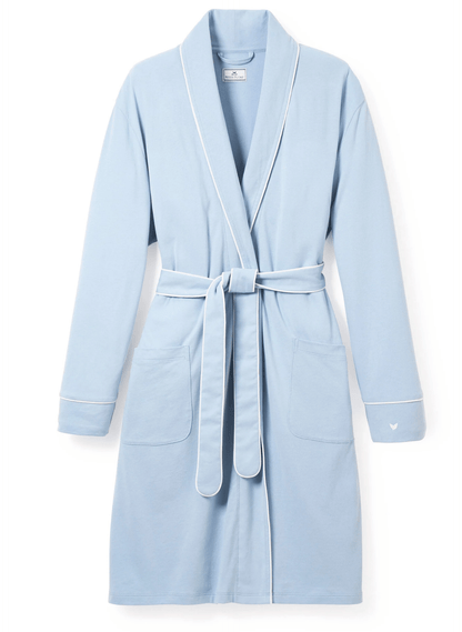 WOMEN'S LUXE PIMA ROBE - French Blue  Product Image  Shannan Bower Home