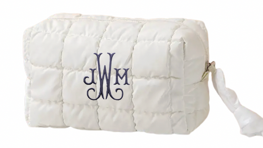 Puffer Toiletry Bag - White
