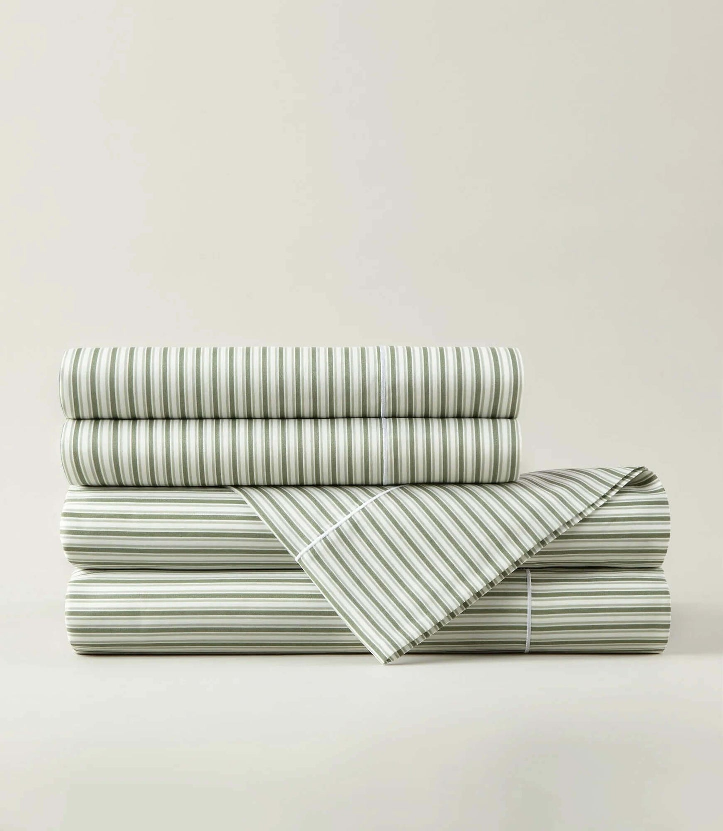 Luxury cotton striped sateen sheet set bedding — The Windsor sheet set