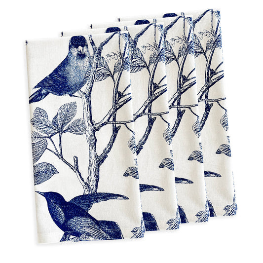 ARBOR BIRDS DINNER NAPKIN BLUE ( Set of 4 )