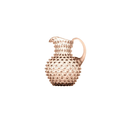 Apricot Hobnail Glass Creamer