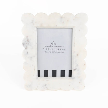 MARBLE SCALLOPED PICTURE FRAME