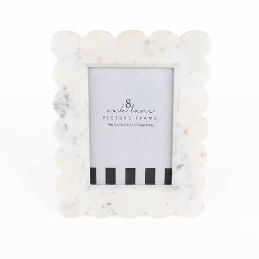 MARBLE SCALLOPED PICTURE FRAME