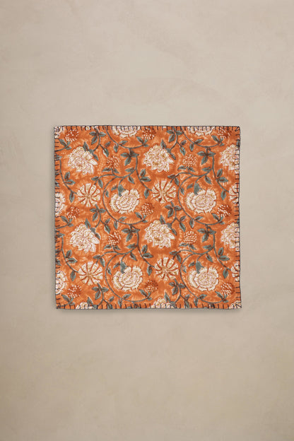 Orange Linen Napkins | S/2