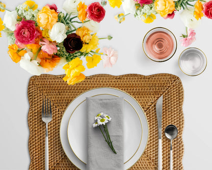 Scalloped Rattan Placemat