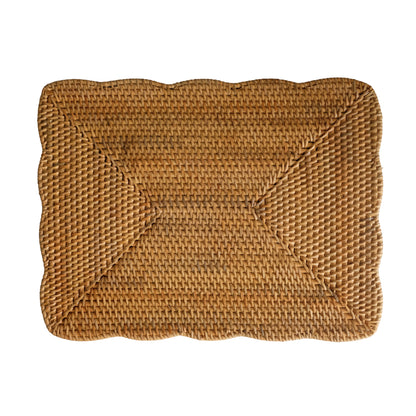 Scalloped Rattan Placemat